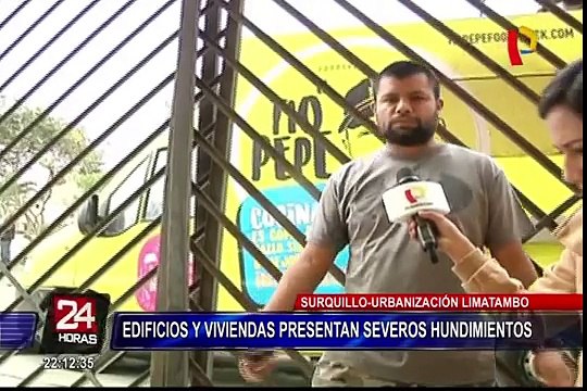 Surquillo: más de 60 familias en riesgo tras hundimiento y rajadura de sus viviendas