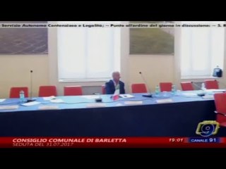Diretta Consiglio Comunale di Barletta del 31/07/2017