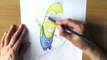 Уроки рисования. Как нарисовать 3D рисунок. МИНЬОН. How to draw a Minion