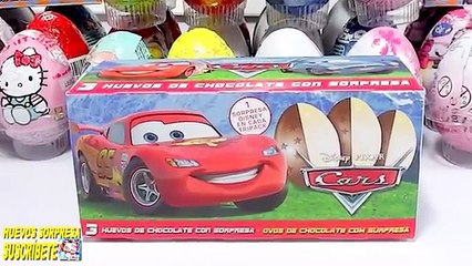 Huevo Sorpresa Gigante de Rayo McQueen de la Película de Disney Cars en Español de Plastil