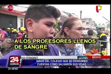 México: niños del colegio que se derrumbó cuentan su testimonio
