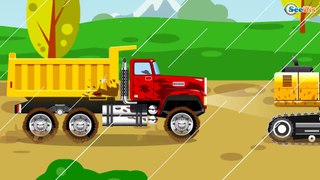 Carros para niños - Excavadoras - Camión y el Coche - La Grande Excavadora