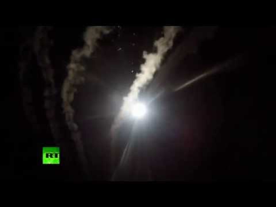 US navy video: Missiles targeting ISIS in Syria launched from ship