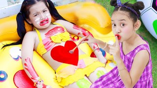 Bad Baby Draws on Bad Kid w- Finger Family Nursery Rhymes Song For Kids & Learn Colors For Children