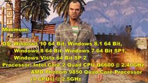Grand Theft Auto V System requirements