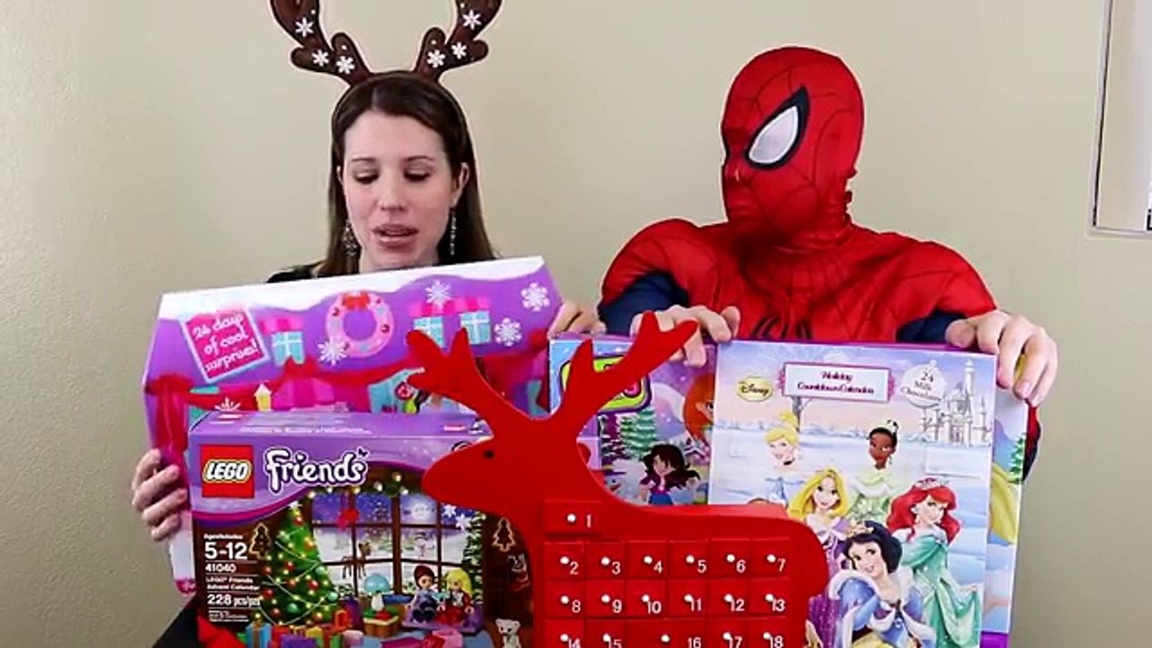 Frozen Elsa Advent Calendars Unboxing Barbie Polly Pocket Lego Friends Shopkins 24 Days of Christmas