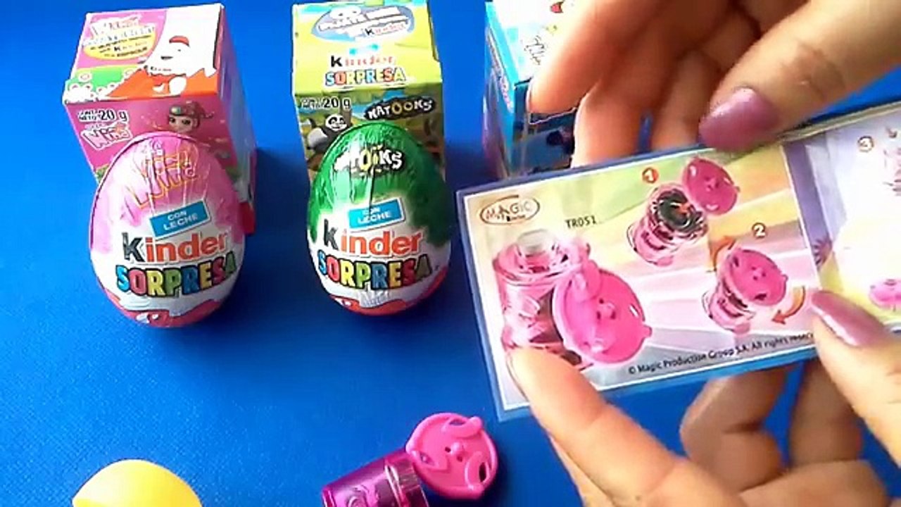 Huevos Kinder para niño, niña y natoons en español |JuguetesYSorpresas