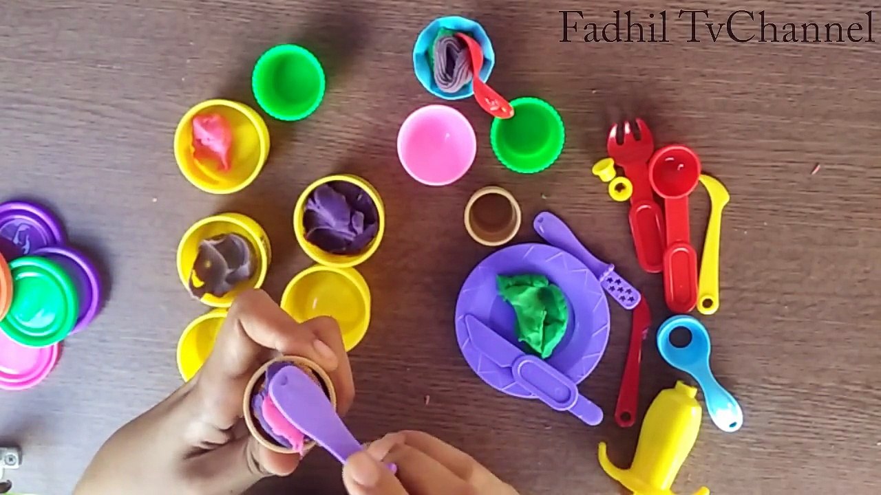Mainan edukasi anak play doh ice cream set membuat es krim