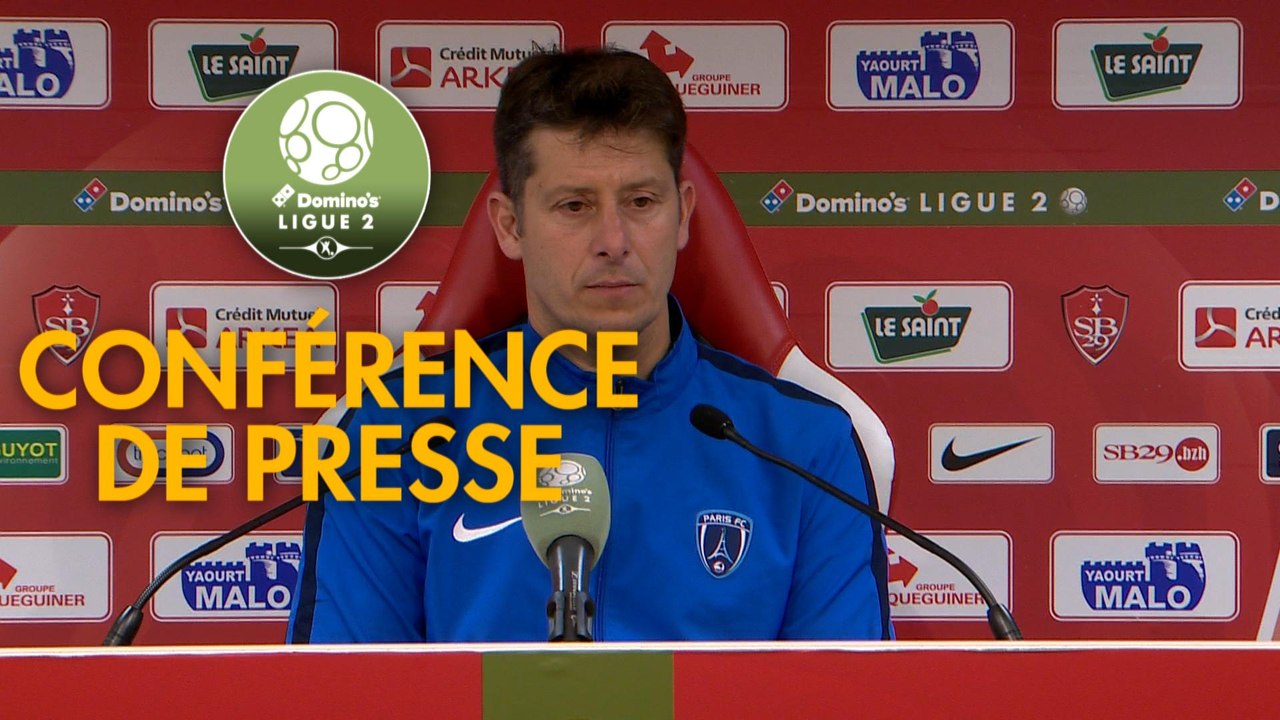 Conférence de presse Stade Brestois 29 - Paris FC (1-1) : Jean-Marc FURLAN (BREST) - Fabien MERCADAL (PFC) - 2017/2018