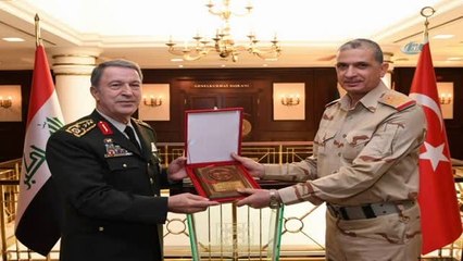 Irak Genelkurmay Başkanı ve Beraberindeki Heyet, Genelkurmay Başkanı Akar'ı Ziyaret Etti