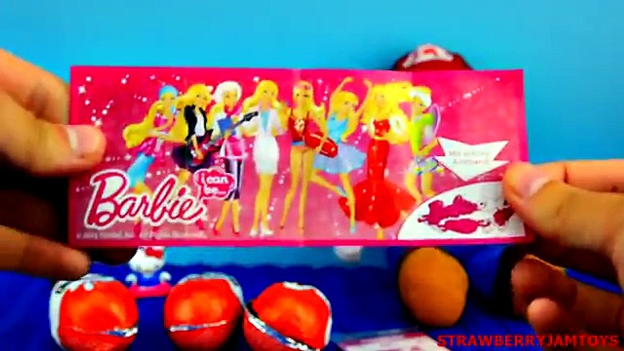 Play Doh Barbie Kinder Surprise Angry Birds Hello Kitty Super Mario Surprise Eggs Easter Eggs