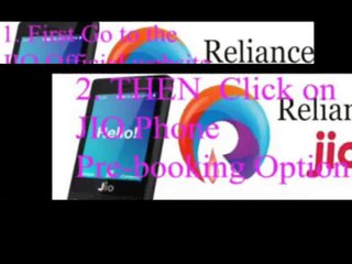 How to book JIO 4G PHONE,Rs 500/-