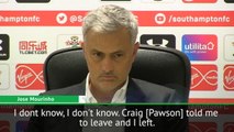 Mourinho unclear over late dismissal