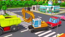 Forte Caminhão de Despejo e o Carros coloridos | Desenhos animados para crianças