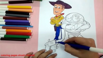 coloring pages for kids : How to color toy story , disney coloring pages , speed coloring