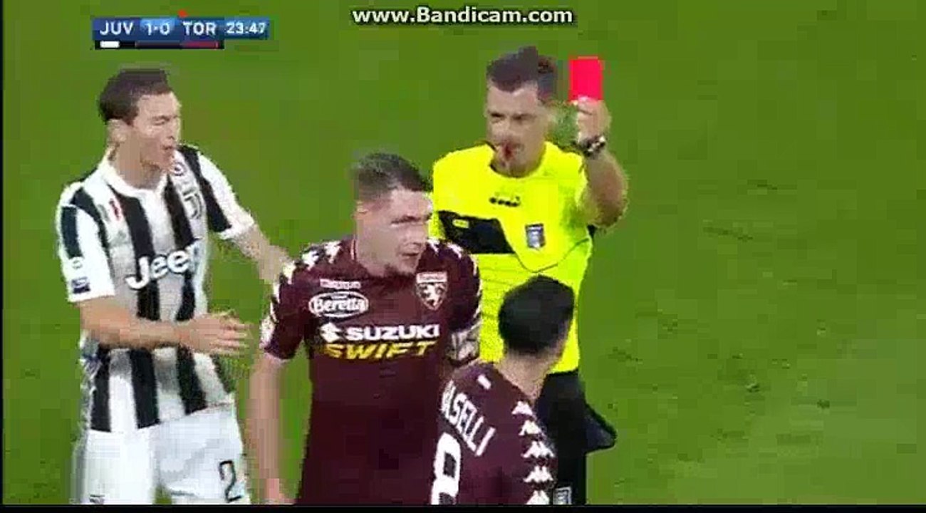Daniele Baselli Red Card HD - Juventus 1-0 Torino 23.09.2017