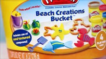 Play Doh Beach Creations Bucket Playset with Special Realistic Sand Textured Play Dough!