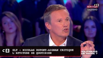 SLT : Nicolas Dupont-Aignan tacle "Quotidien" et Yann Barthès (vidéo)