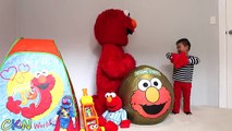Elmos World Sesame Street Giant Surprise Egg Toys Opening Fun CKN Toys