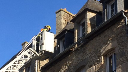 Intervention des pompiers rue du Marchix