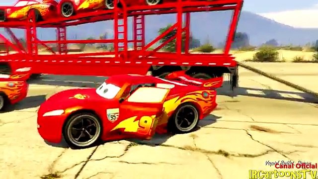 Lightning McQueen Transportation & Spiderman Kids Cartoon w McQueen for Children Nursery Rhymes Song