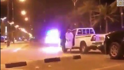 أكشن عربي مطاردة والسايق سكران نازل يطخ وما عنده سلاح ههههههه