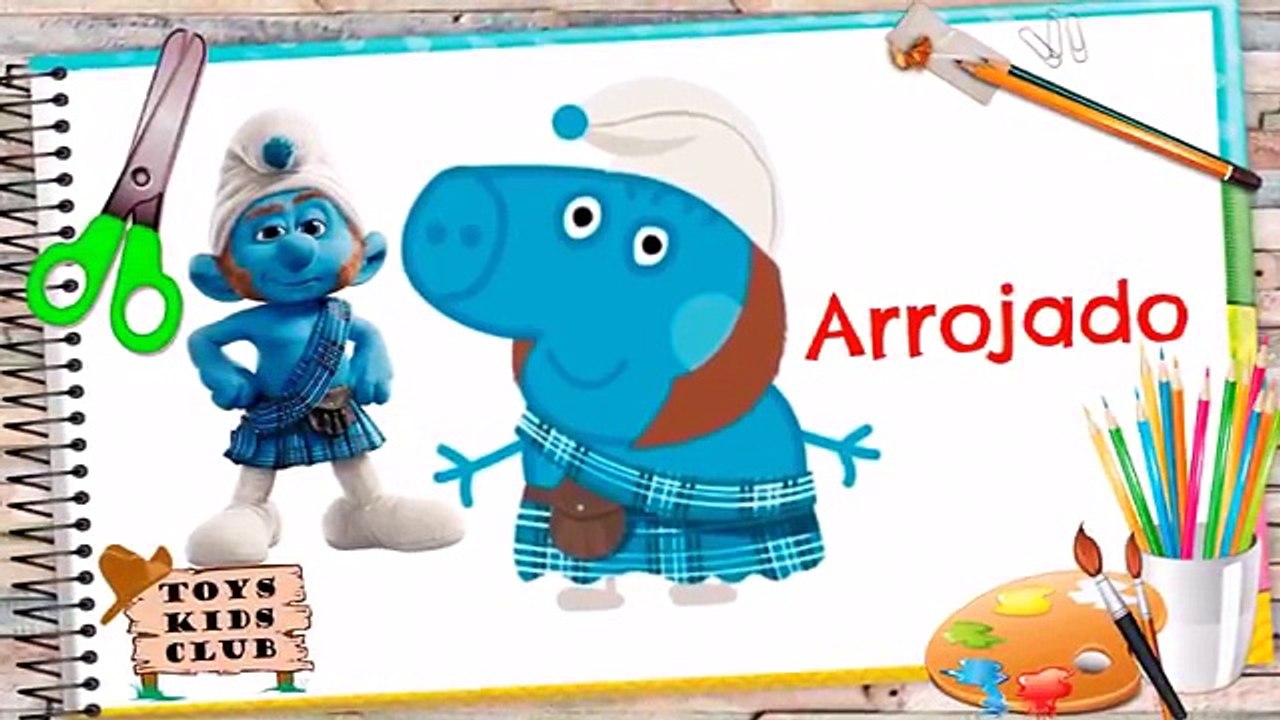 PEPPA PIG E SEUS AMIGOS DISFARCE SMURFS COMPLETO EM PORTUGUÊS!