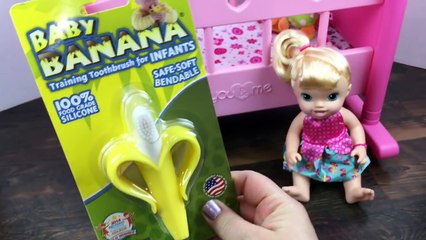 Baby Alive Doll Brooklyns Night Routine with New Baby Banana Toothbrush!
