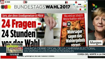 Alemania: Merkel llama a la población a salir a votar este domingo