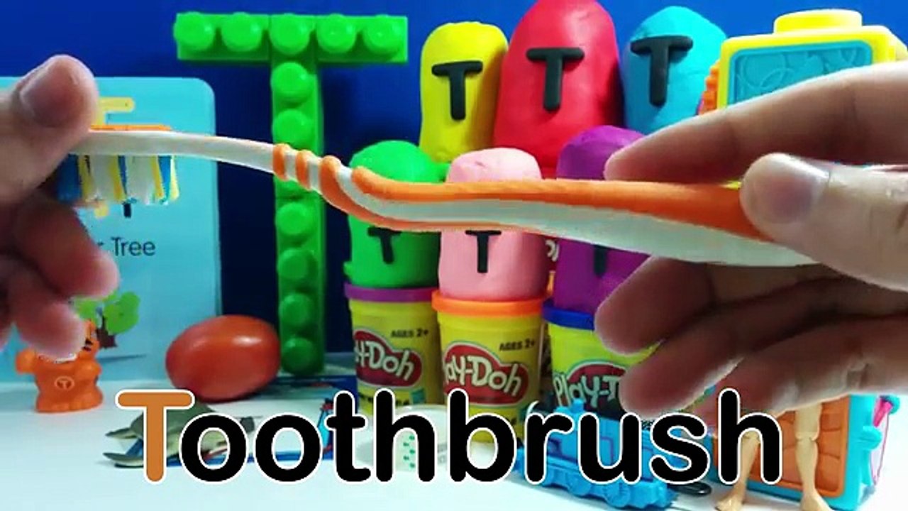 The Letter T with ABC Surprise Eggs - T is for Tiger Tomato Tarzan