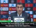 Valverde pleased with Barca work ethic