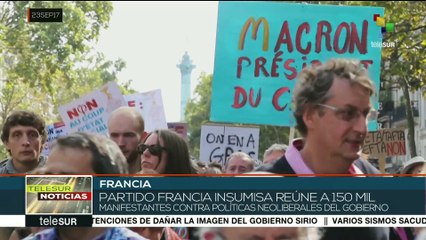 Decenas de miles de franceses dicen No a la reforma laboral de Macron