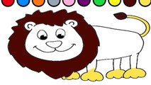 Renkleri Öğreniyorum | Çocuklar için Aslan Boyama ( Oyun Hamuru Evi )
