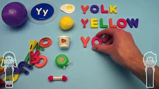 Disney Princess Kinder Surprise Egg Learn-A-Letter! Spelling Words that Start with the Letter Y!