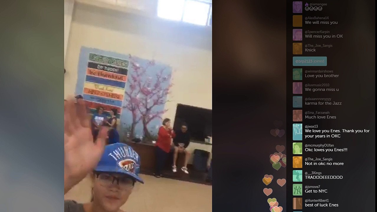 Enes Kanter's Livestream While Melo News Broke is Pretty Awkward
