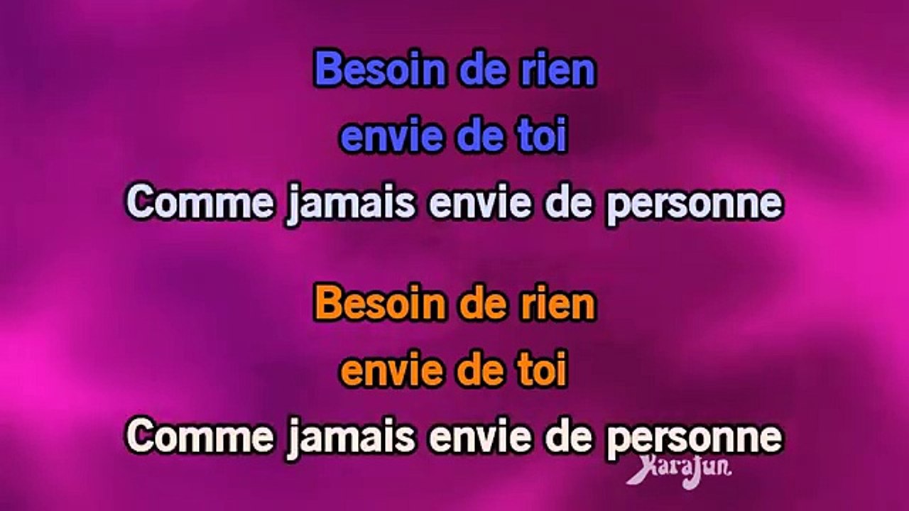 Karaoké Besoin de rien, envie de toi - Peter et Sloane *