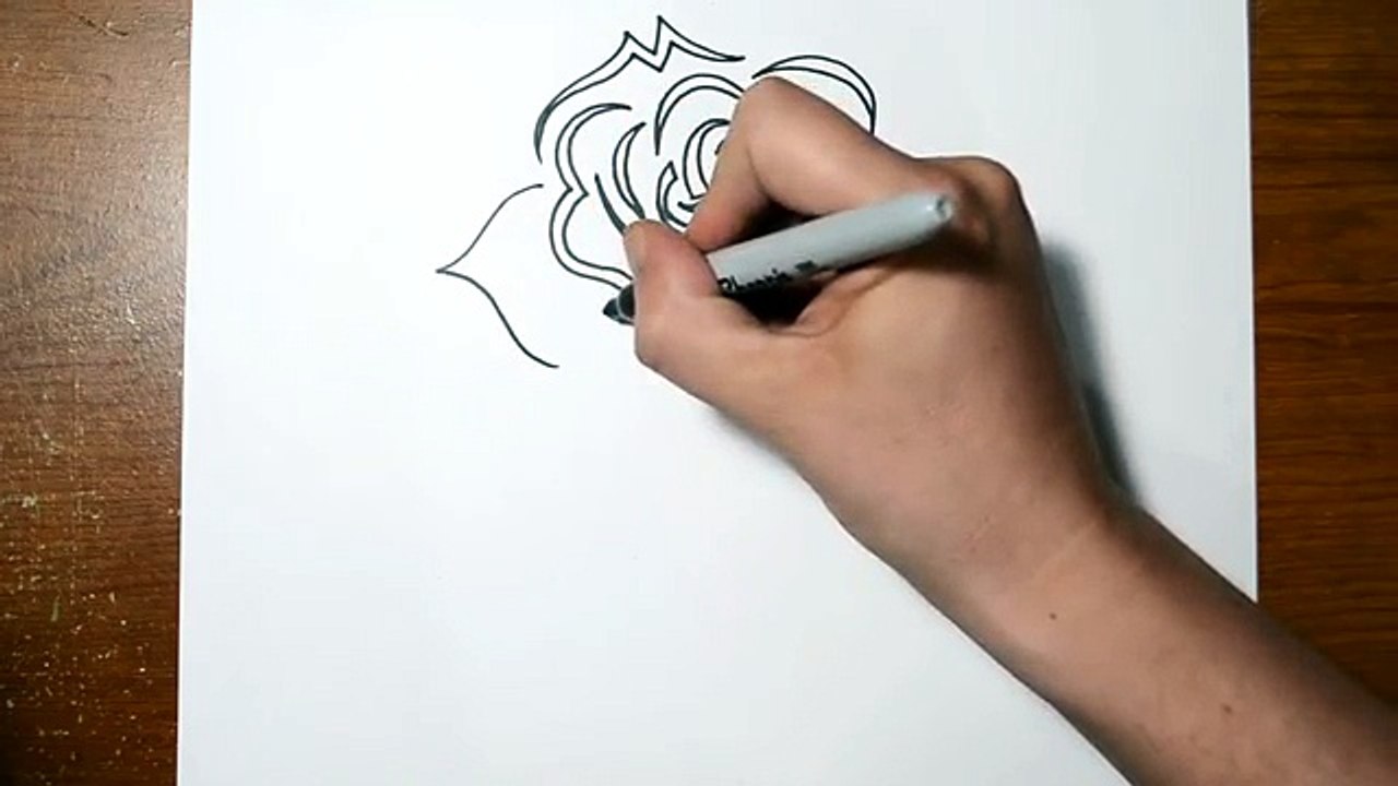 How to Draw a Tribal Rose with a Stem Design