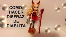 HAZ DISFRAZ DE DIABLITA PARA TUS MUÑECAS BARBIE, EVER AFTER Y MONSTER HIGH