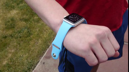 Blue Apple Watch Sport 42mm Drop Test