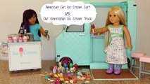 American Girl Doll Ice Cream Cart vs. Our Generation Doll Ice Cream Truck