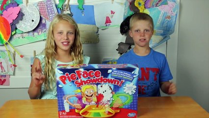 PIE FACE SHOWDOWN CHALLENGE GAME with Junior Gizmo!