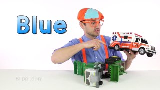 Blippi Toys with an Ambulance | Teach Colors