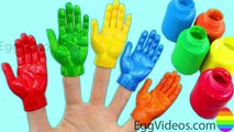 Learn Colors for Kids Coloring Page Body Paint Hands Finger Family Song Nursery Rhymes EggVideos.com
