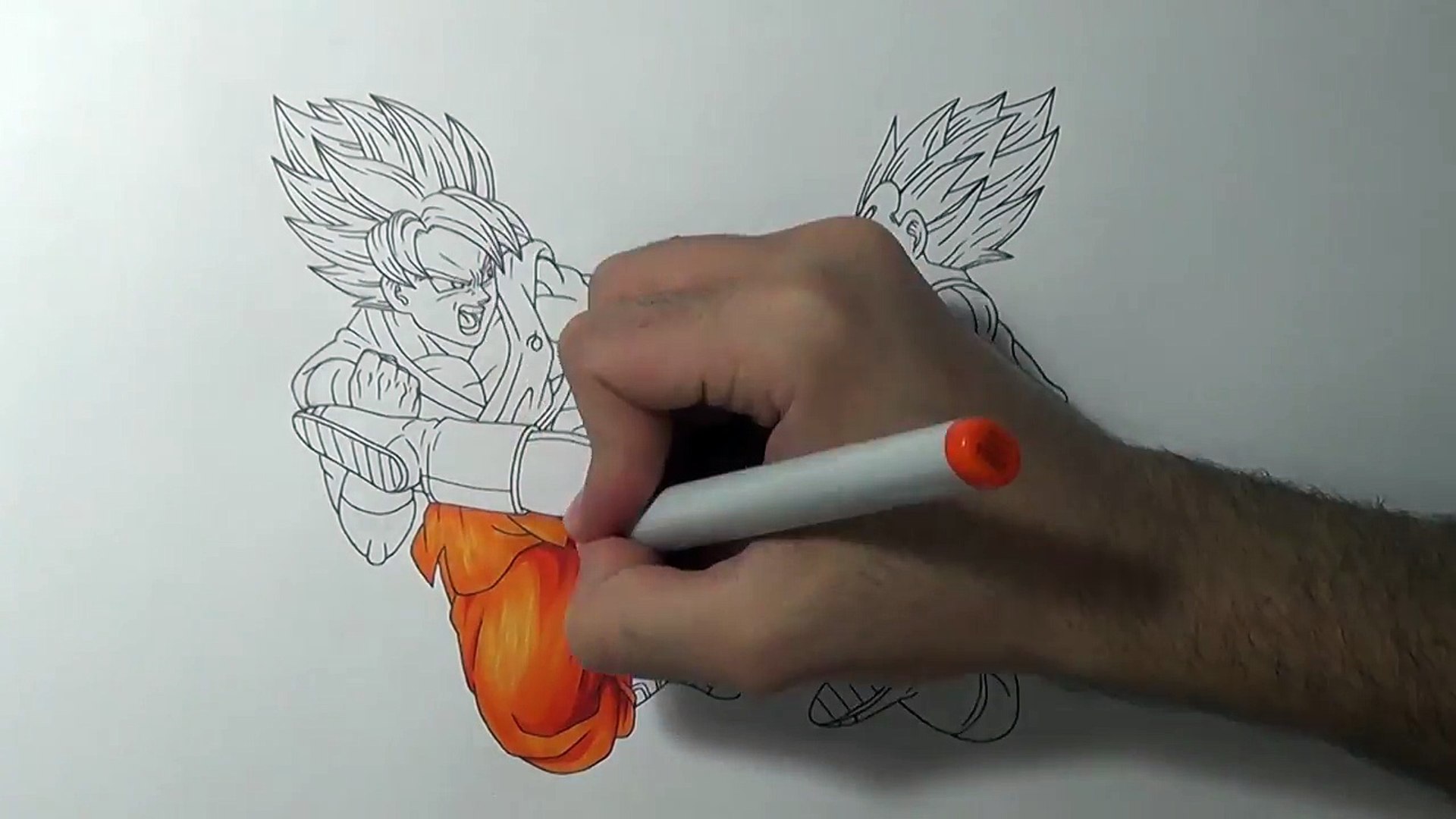 Desenhando Goku Super Saiyan God Super Saiyan - SSGSS em 3D - Drawing Goku  Super Saiyan in 3D 