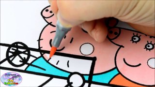 Peppa Coloring Book Peppa George Mummy Daddy Pig Episode Surprise Egg and Toy Collector SETC