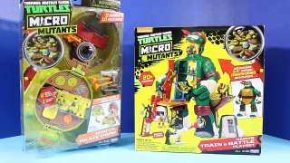 Teenage Mutant Ninja Turtles TMNT Micro Mutants Raphs Train & Battle Playset And Mikeys Skate Park