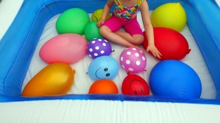 Learn Colors with Water Balloons for Kids, Children, Toddlers and Babies; Fun Kid with Balloons