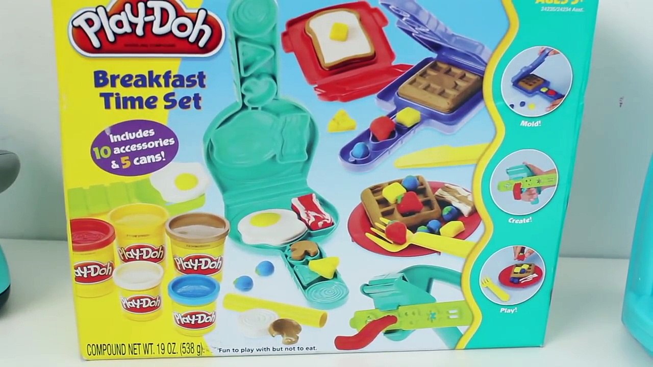 Play-Doh Breakfast Time Set How To Make Breakfast w/ Play Dough Desayuno Toy Food Videos