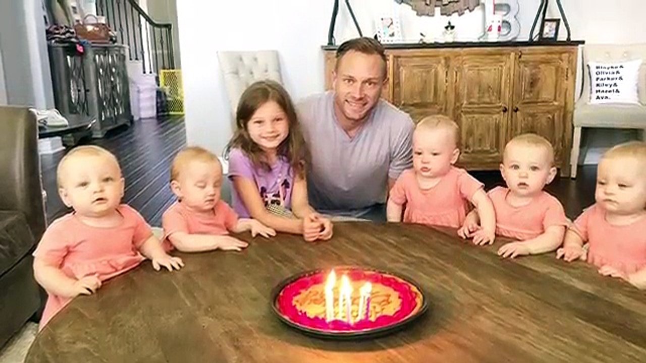 Priceless reaction to daddy blowing the candles out
