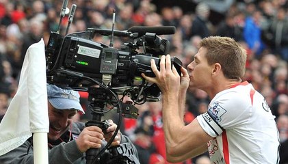 Steven Gerrard camera hat trick Old Trafford